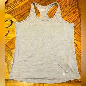 Smart wool racer back tank top